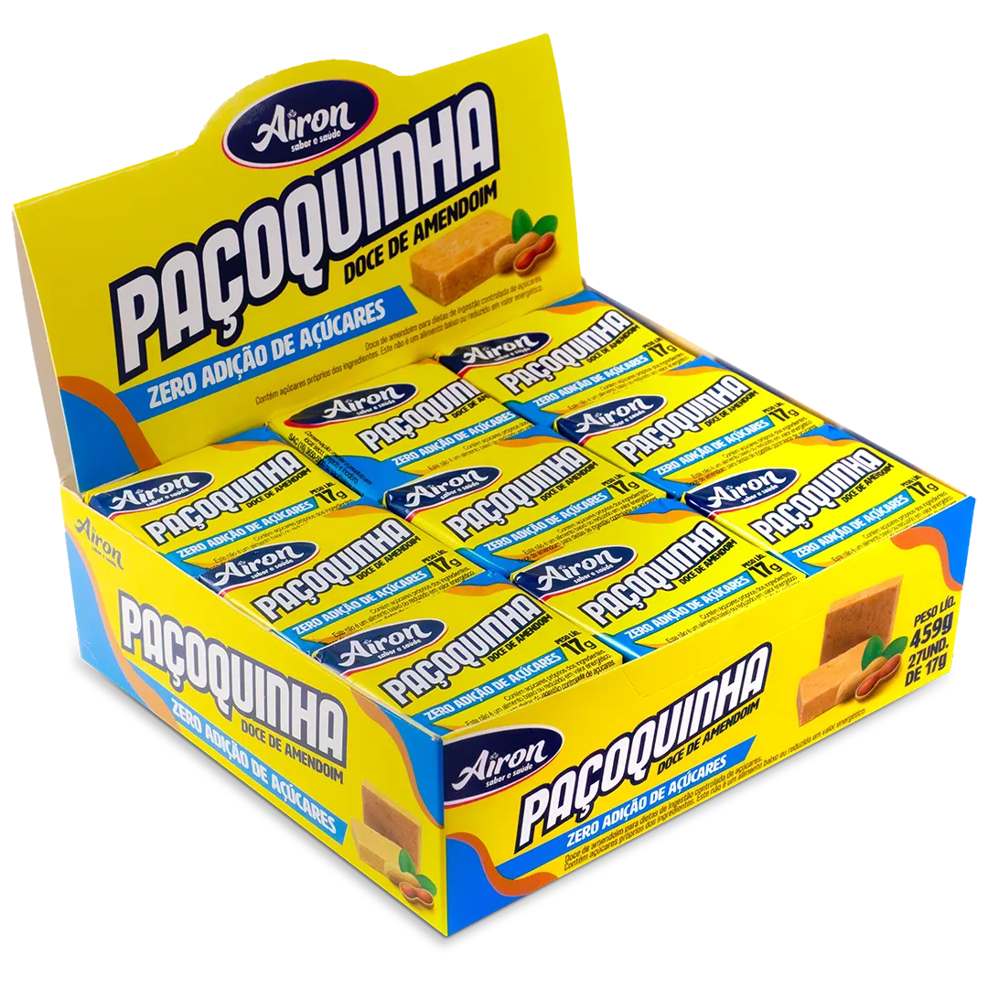 Paçoca Quadrada Display 459g